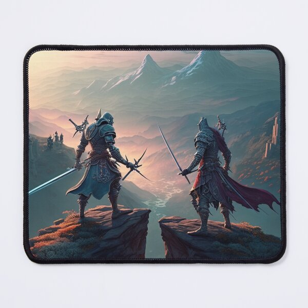 Item preview, Two warriors fighting on top of a mountain. designed and sold by DSAHART.