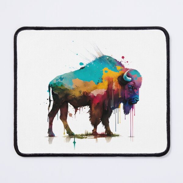 Artikelvorschau, Der majestätische Bison – Dripping Ink Art entworfen und verkauft von Kontrst.