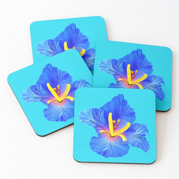 Item preview, Blue hibiscus flower artwork designed and sold by gramizzia.
