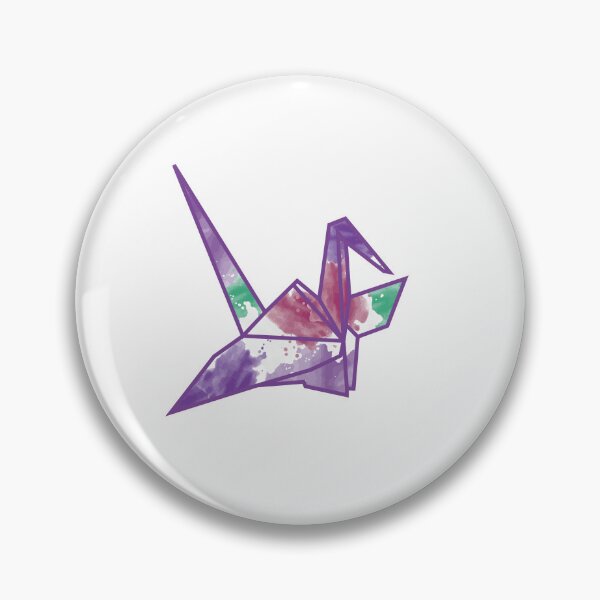Item preview, Japanese origami bird watercolor designed and sold by Origami-BA.