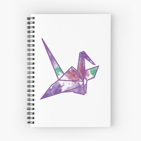 Item preview, Japanese origami bird watercolor designed and sold by Origami-BA.