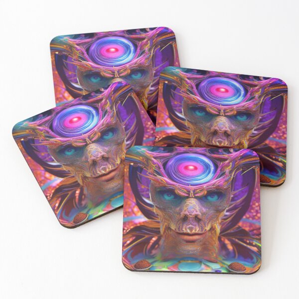 Artikelvorschau, Psychedelic Face #42 - Part of Our Psychedelic Faces Collection entworfen und verkauft von Psychedelic Psychos.