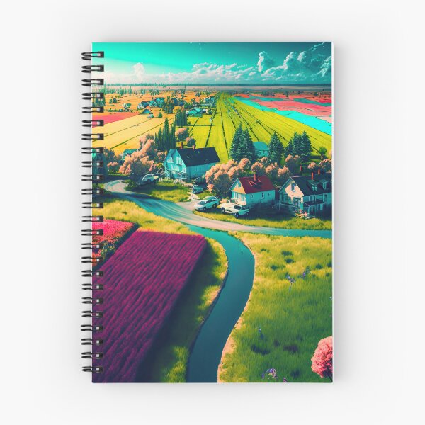 Item preview, Ciudad de paisaje surrealista, foto gráfica colorida e irreal, vista de drones designed and sold by ShneorPerry.