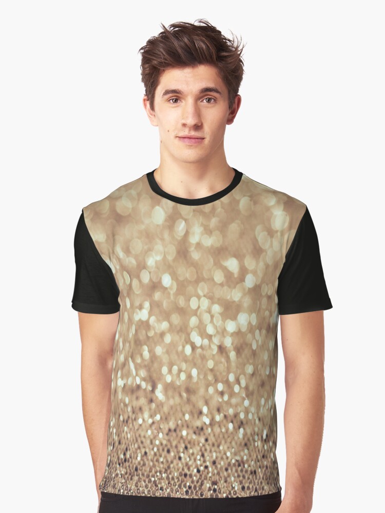 gold shimmer t shirt