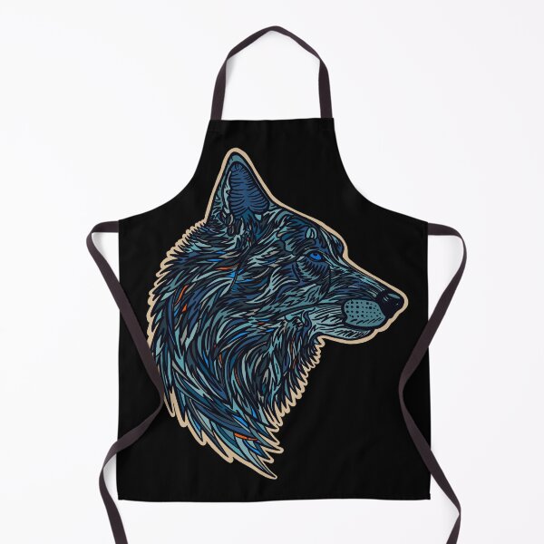 Item preview, Side profile wolf design #2 - blue version designed and sold by DaveDanchuk.