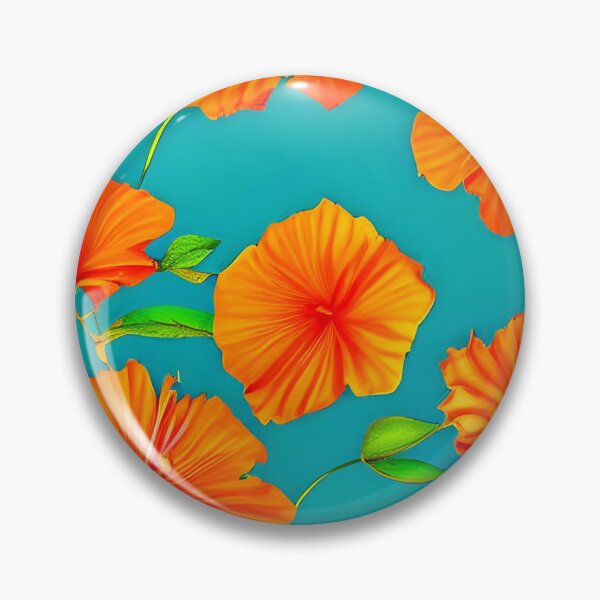 Item preview, Orange hibiscus flower pattern designed and sold by gramizzia.