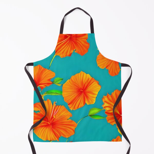 Item preview, Orange hibiscus flower pattern designed and sold by gramizzia.