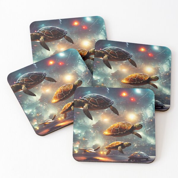 Item preview, Swimming turtles underwater - Cyberpunk.  designed and sold by Maniock.