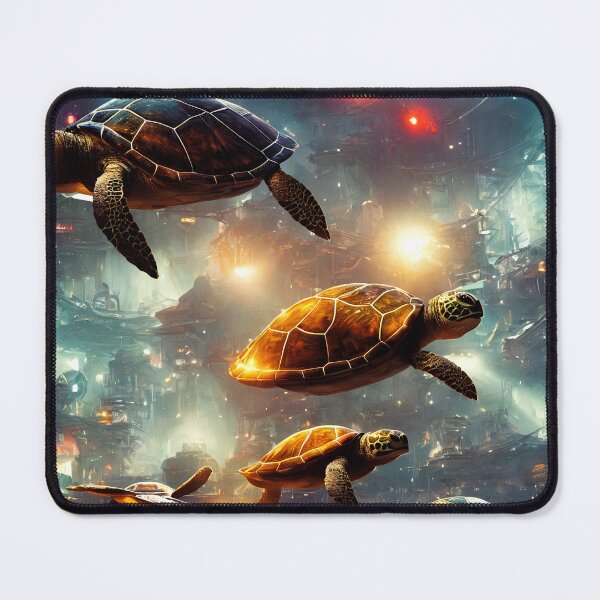 Item preview, Swimming turtles underwater - Cyberpunk.  designed and sold by Maniock.