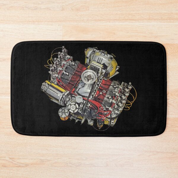 Item preview, Corvair Vintage Hot Rod High Performance Engine Motor Illustration designed and sold by FlatSixGraphics.