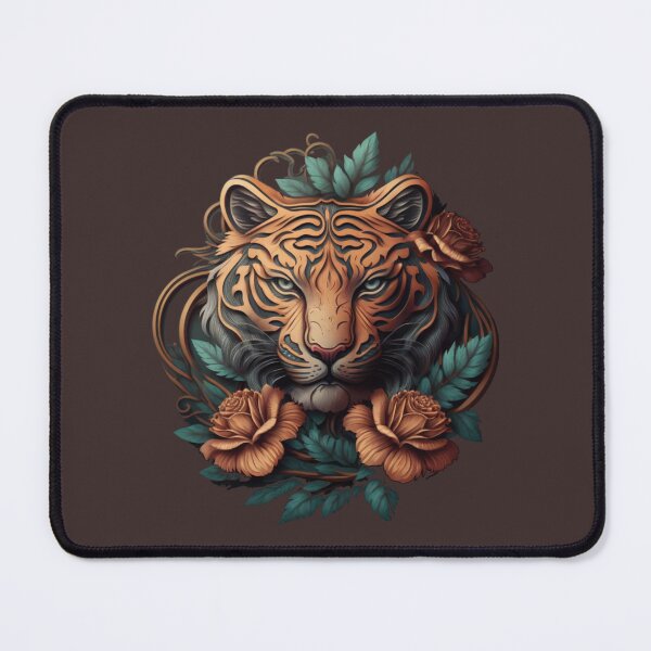 Item preview, Tiger with Flowers designed and sold by ElvaLind.