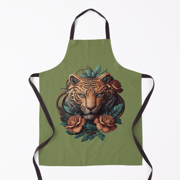 Item preview, Tiger with Flowers designed and sold by ElvaLind.