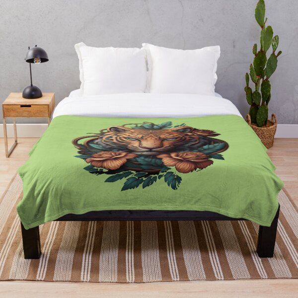 Item preview, Tiger with Flowers designed and sold by ElvaLind.