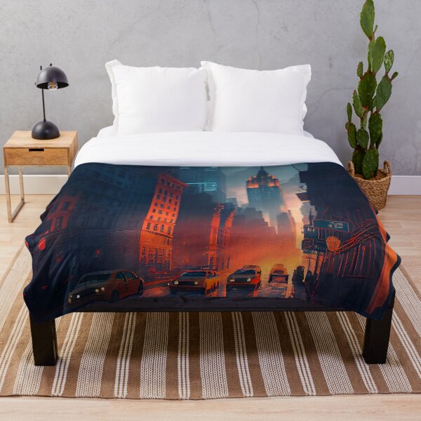 Item preview, NYC, cityscape nighttime view, paint designed and sold by ShneorPerry.