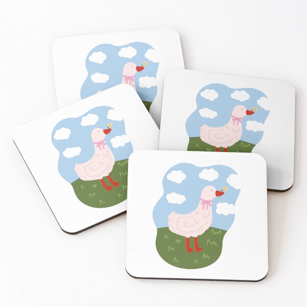 Item preview, White goose with flower designed and sold by Heather Clauson.