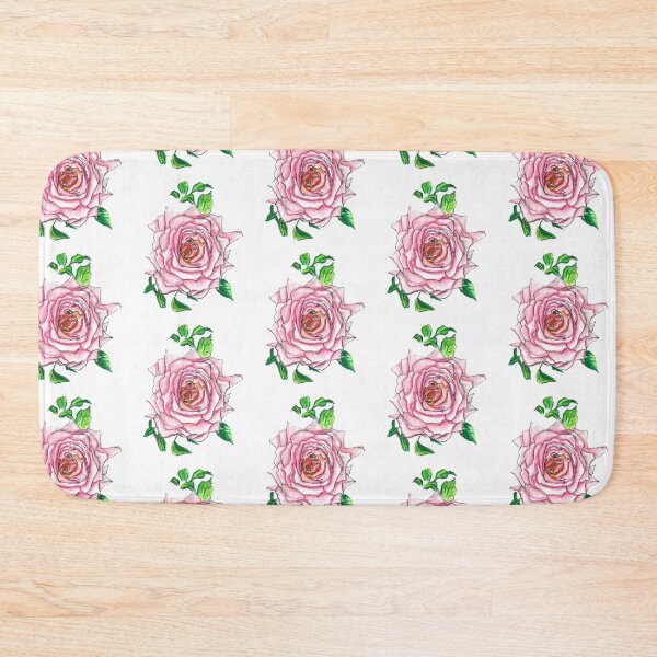 Artikelvorschau, Rosa Gartenrose in Aquarell entworfen und verkauft von Marie W.