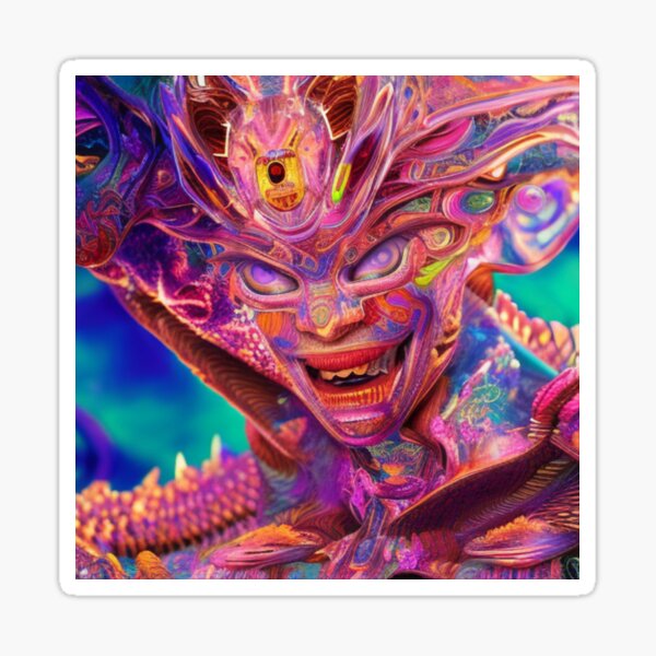 Psychedelic Face #47 - Part of Our Psychedelic Faces Collection Sticker