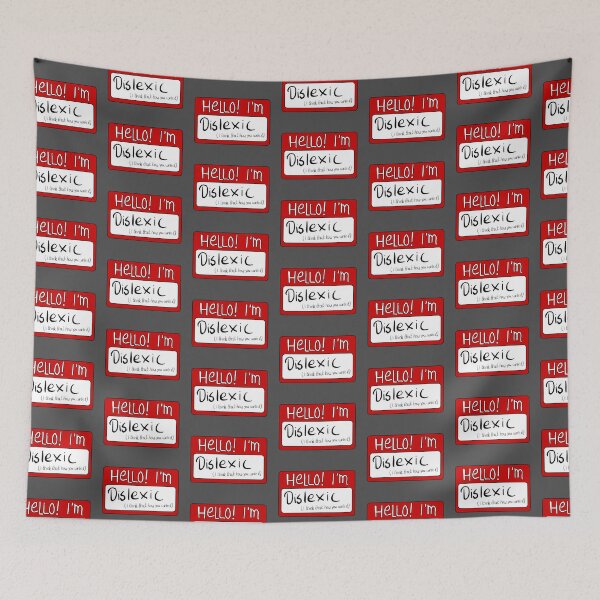 Item preview, Hello I'm Dislexic nametag / name card designed and sold by Gwebbel.