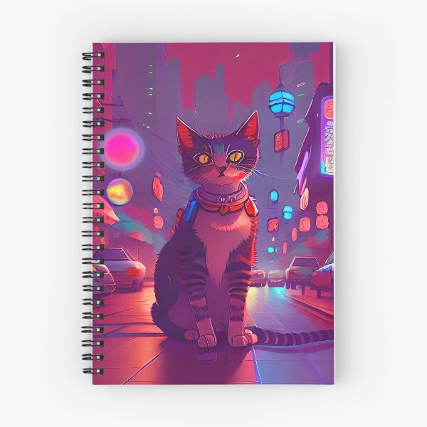 Item preview, Cat enjoying the night in an Asian city designed and sold by Kawaii Girl.