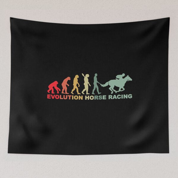 Item preview, Evolution Horse Racing Retro Equestrian Derby Suit Tee, Kentucky Men Women Jockey Silhouette Design designed and sold by PrintOfi.