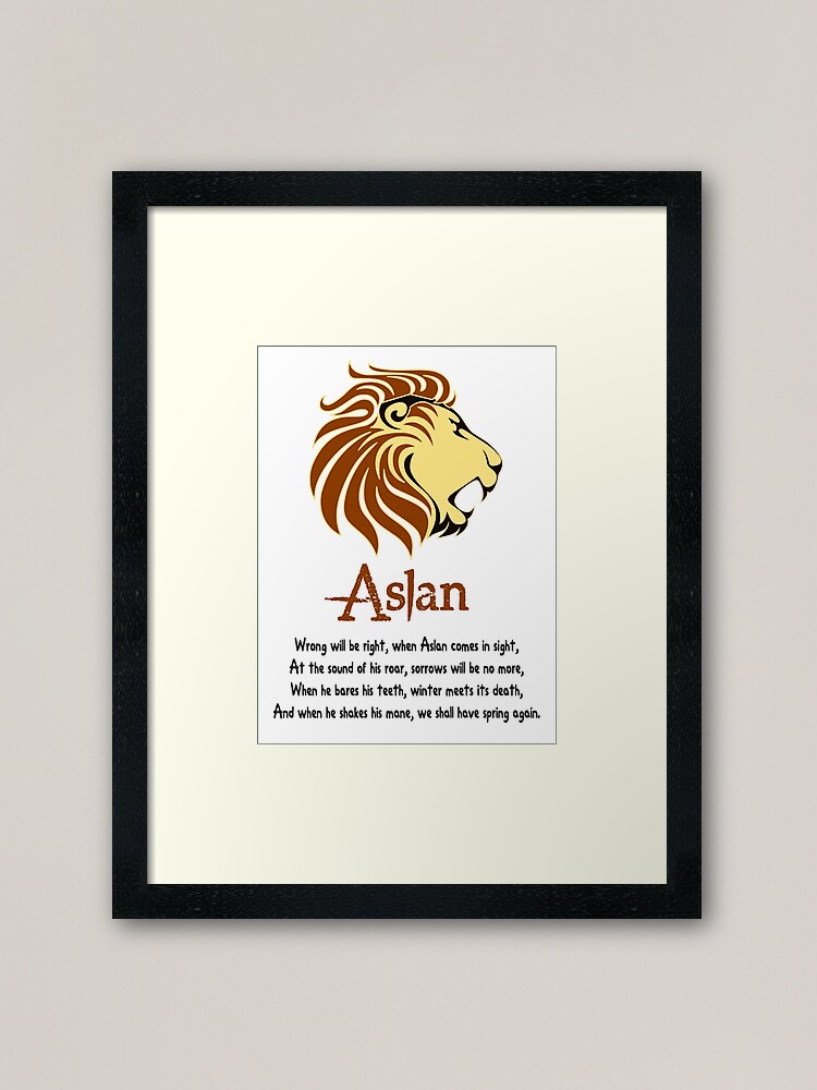  Be Strong and Courageous Wall Art for Boys - Aslan inspired art  - Narnia : Handmade Products