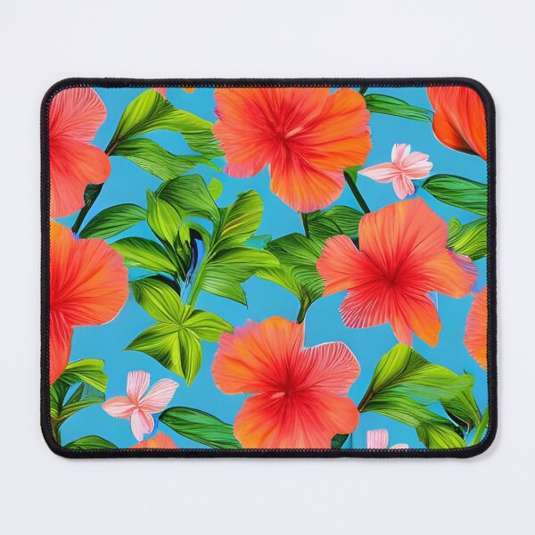Item preview, Orange hibiscus flower pattern designed and sold by gramizzia.