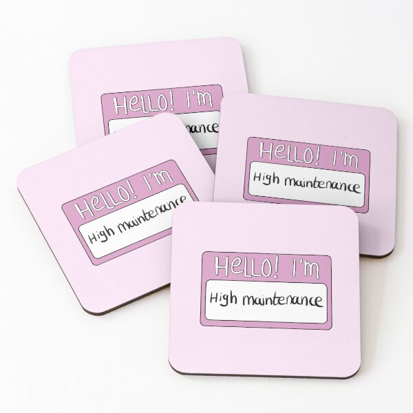 Item preview, Hello I'm high maintenance PINK! nametag / name card designed and sold by Gwebbel.