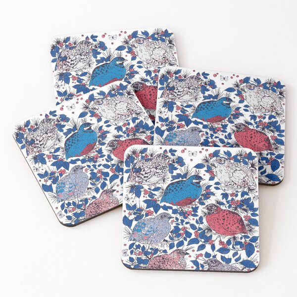 Item preview, Vintage Quail, Blueberries, and Brambles Pattern designed and sold by Quail and Friends.