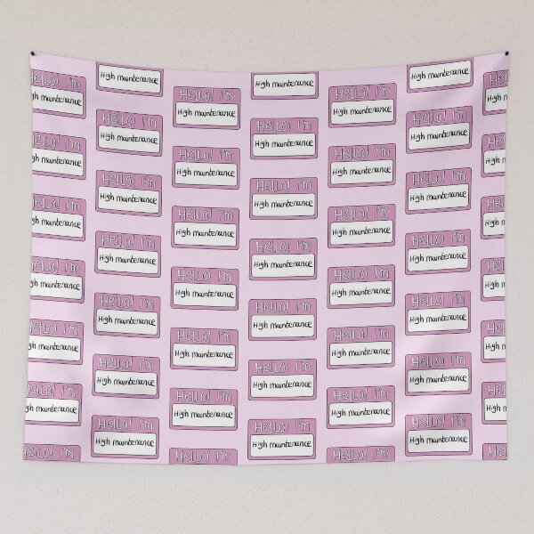 Item preview, Hello I'm high maintenance PINK! nametag / name card designed and sold by Gwebbel.