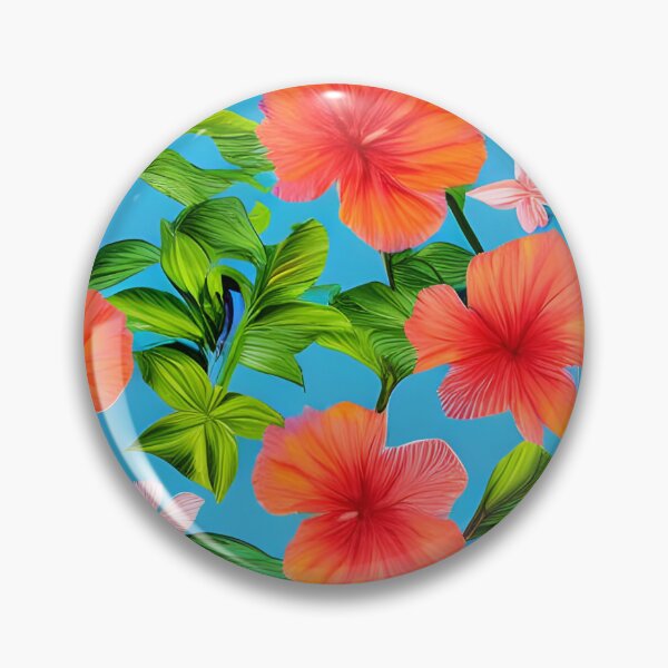 Item preview, Orange hibiscus flower pattern designed and sold by gramizzia.