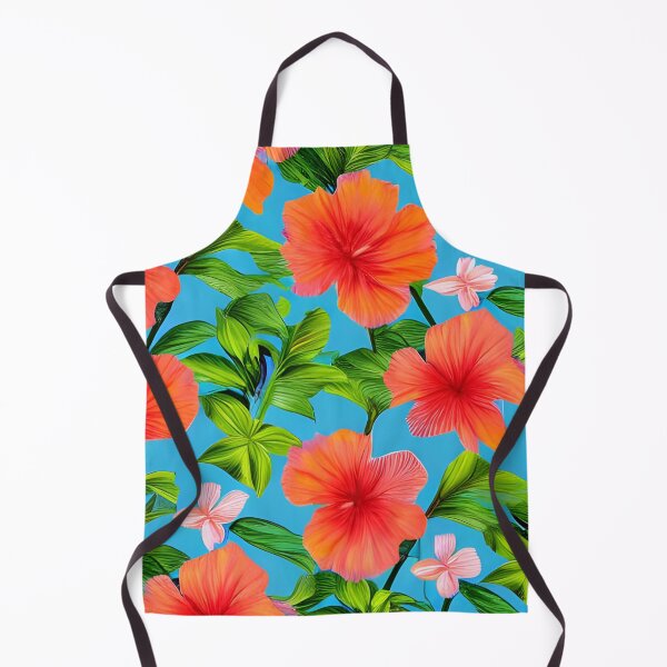 Item preview, Orange hibiscus flower pattern designed and sold by gramizzia.