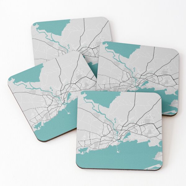Item preview, Galway Ireland Map - Minimal Style w/ Roads designed and sold by wxnw-designs.