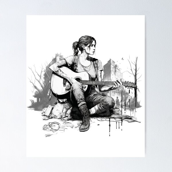 TLOU Ellie Tattoo black version  Photographic Print for Sale by Mildred  Roberts