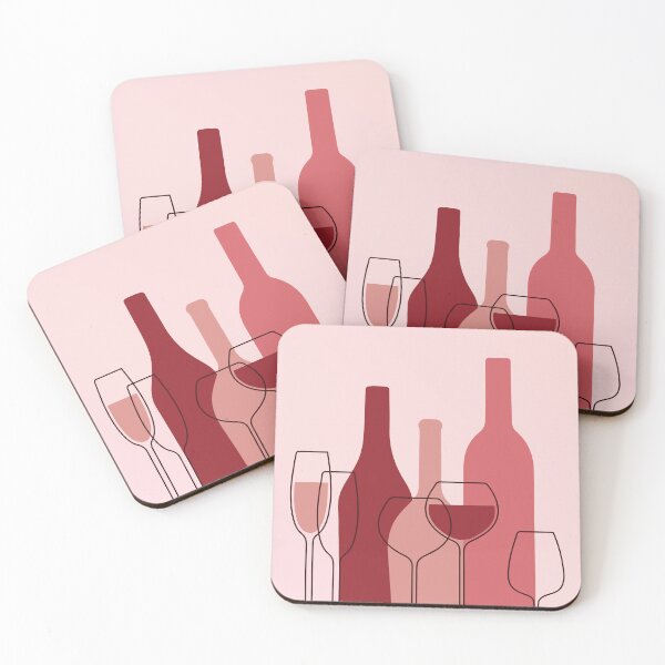 Item preview, Feminine Wine Silhouette (Light Pink Color Palette) designed and sold by NMattsonDesigns.