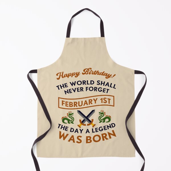 Item preview, February 1st The Day A Legend Was Born Dragons and Swords Design (Dark) designed and sold by Graograman.