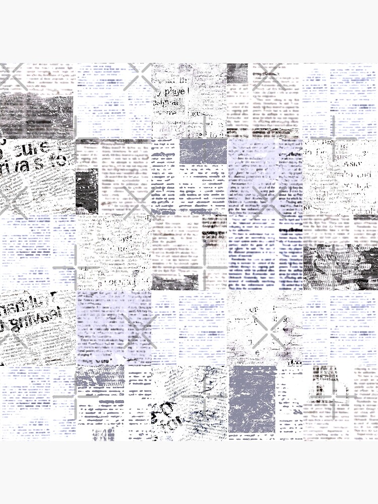 Vintage design newsprint hand drawn seamless pattern with big city