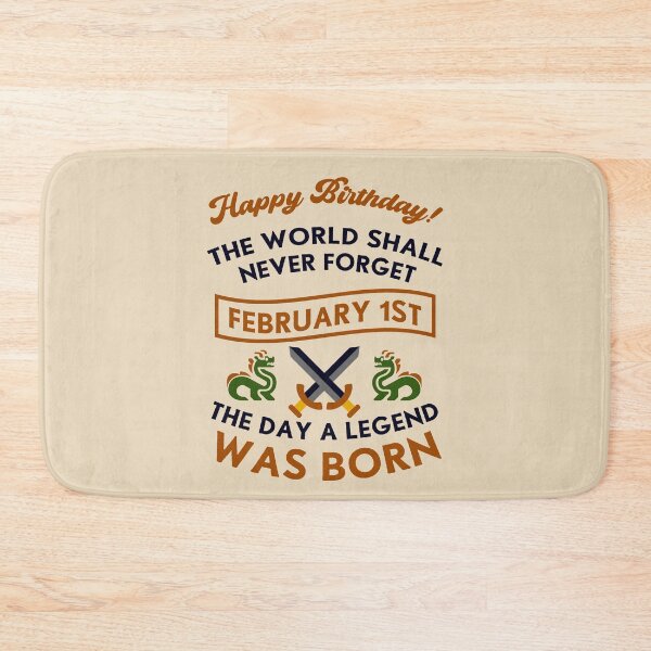 Item preview, February 1st The Day A Legend Was Born Dragons and Swords Design (Dark) designed and sold by Graograman.