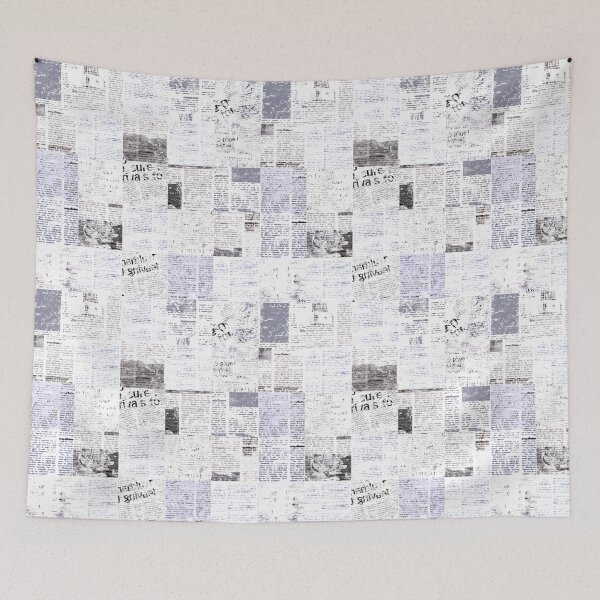 Item preview, Old grunge unreadable vintage newspaper paper texture seamless pattern designed and sold by olgersart.