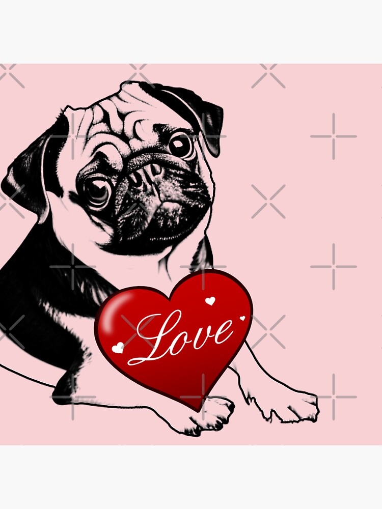 Pug heart hot sale