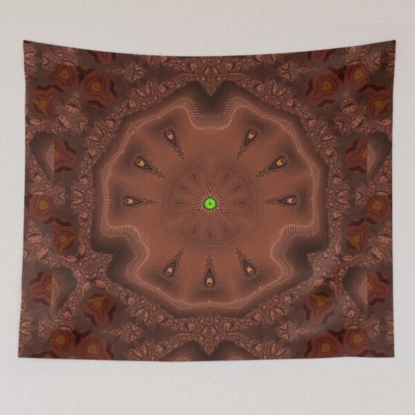 Item preview, *FUNNY ABSTRACT PAINTING ALIEN TRIBAL FACE CHOCOLATE MIXTURE MINT GREEN WITH STARRY GREEN ANISE designed and sold by Ralek.