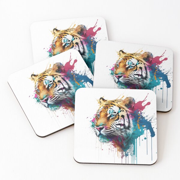 Item preview, The Majestic Tiger - Dripping Ink Art Style designed and sold by Kontrst.