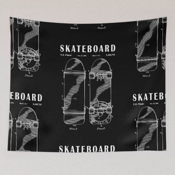 Item preview, Skater Skateboard Skateboarding Vintage Patent Drawing Prin designed and sold by ismdesigner.
