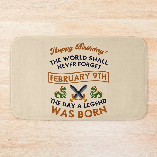 Item preview, February 9th The Day A Legend Was Born Dragons And Swords Design (Dark) designed and sold by Graograman.