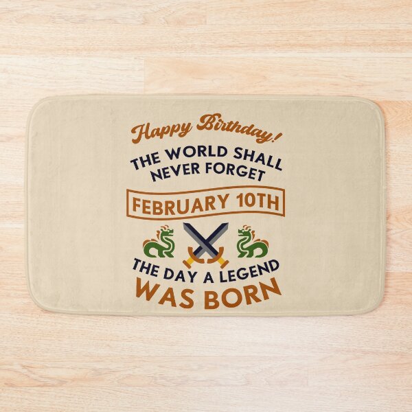 Item preview, February 10th The Day A Legend Was Born Dragons And Swords Design (Dark) designed and sold by Graograman.