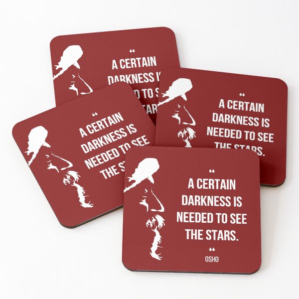 Item preview, Motivational Quote | Osho | A certain darkness is needed to see the stars | Text design designed and sold by RetComly.