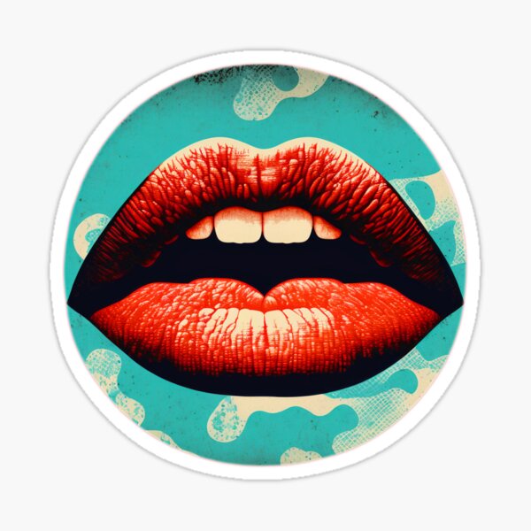 Lèvres Pop Art surréalistes Sticker