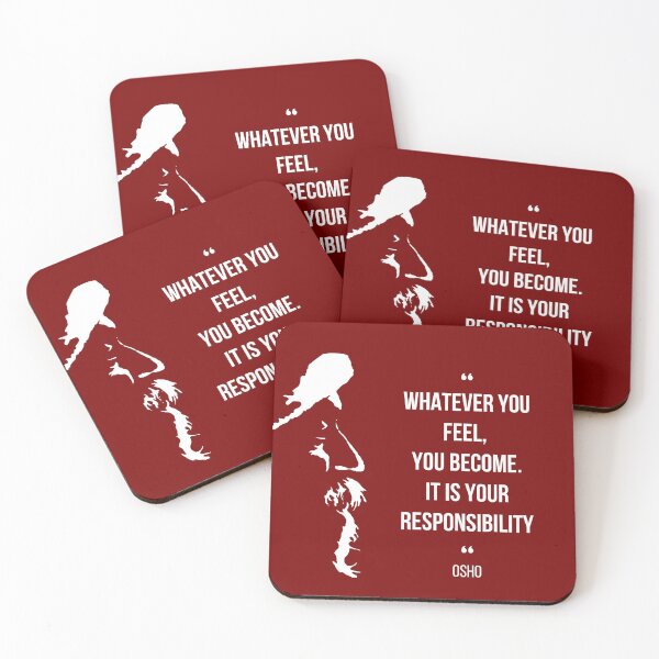 Item preview, Motivational Quote | Osho | Whatever you feel,  you become ... | Text design designed and sold by RetComly.