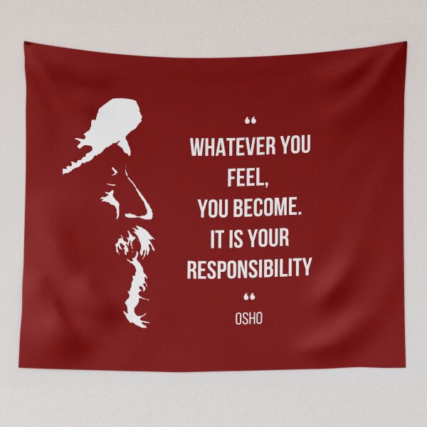Item preview, Motivational Quote | Osho | Whatever you feel,  you become ... | Text design designed and sold by RetComly.