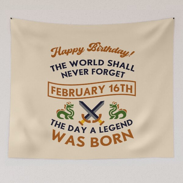 Item preview, February 16th The Day A Legend Was Born Dragons And Swords Design (Dark) designed and sold by Graograman.