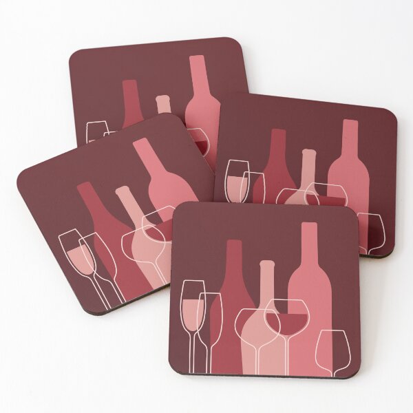 Item preview, Feminine Wine Silhouette (Dark Pink Color Palette)  designed and sold by NMattsonDesigns.